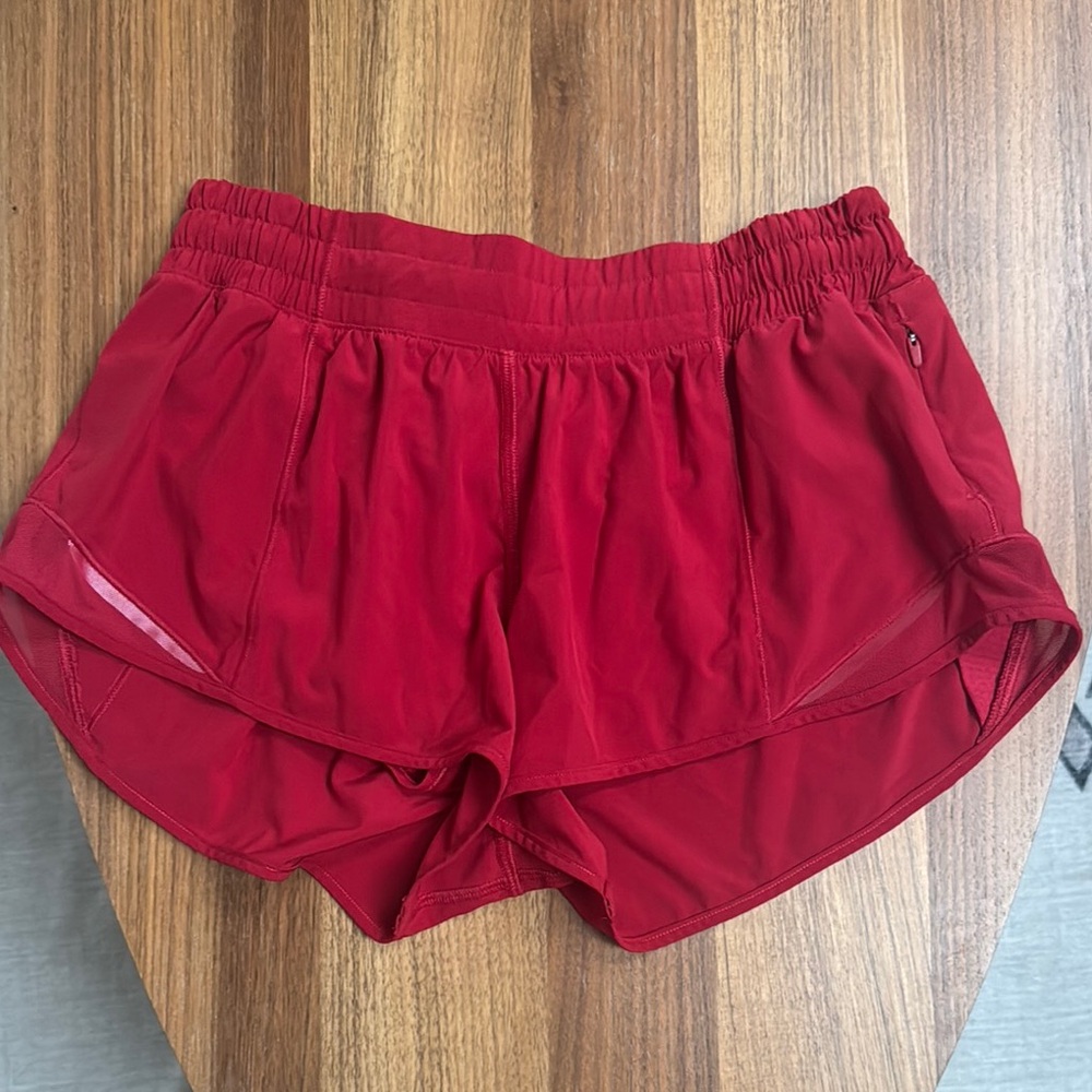 Lululemon Athletica Red Athletic Shorts Lightweight Performance